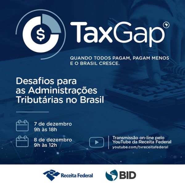 Receita Federal realiza Seminário Tax Gap dias 7 e 8 de dezembro